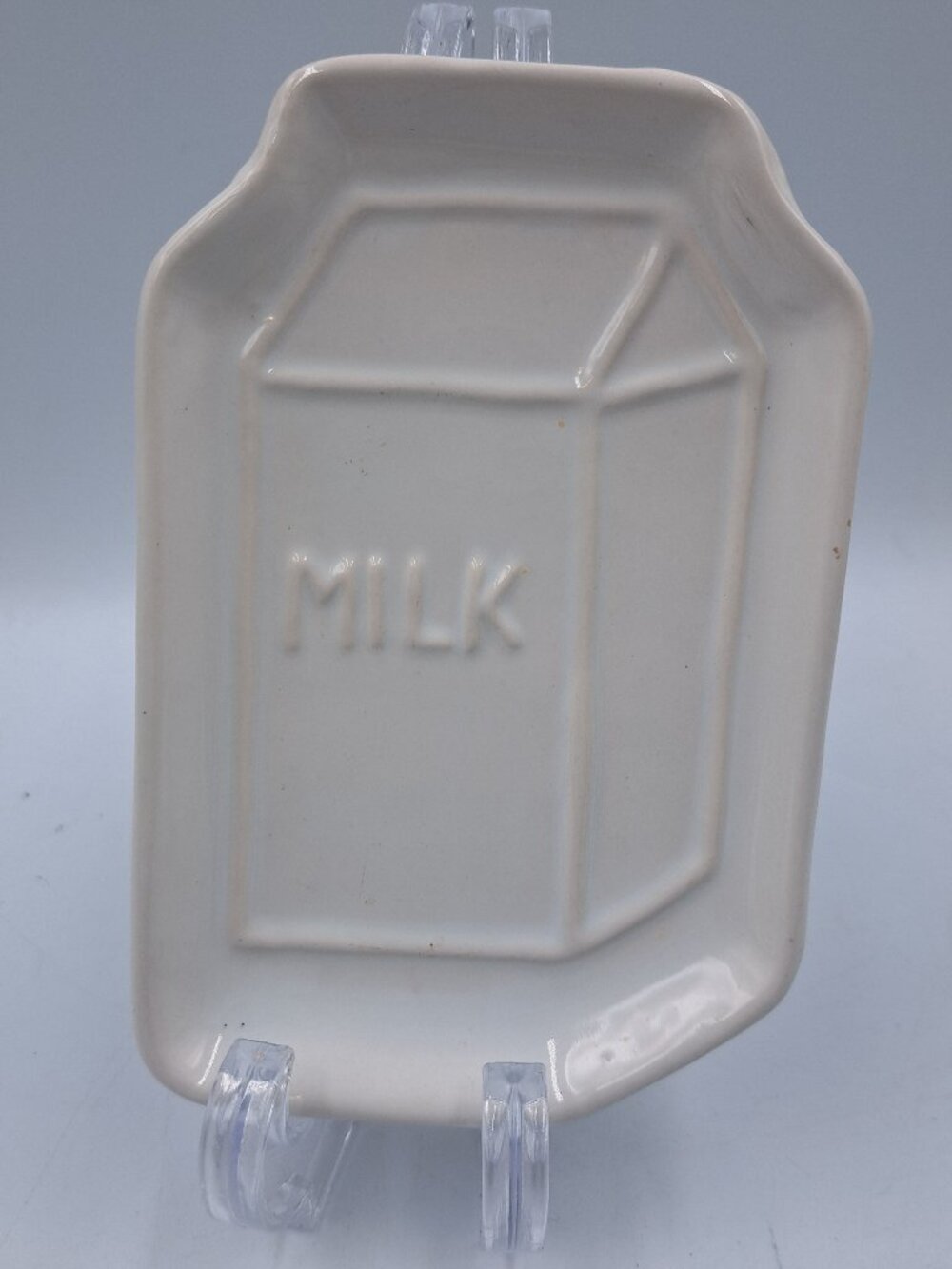 Milk Carton Farmhouse Cottagecore Rustic Style Ceramic Trinket Tray Spoon Rest